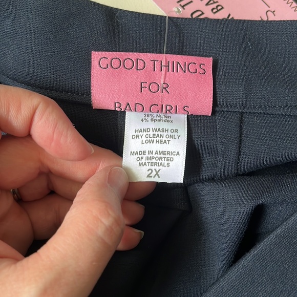 Vixen by Micheline Pitt Navy ponte cigarette pants 2X - Picture 6 of 7